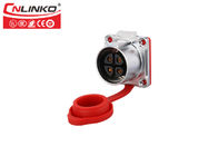 CNLINKO Industrical Automotive Electric Cable Circular Plug Electrical Wire Female 4 Pin Waterproof Solder M24 Connector