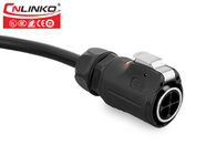 CNLINKO Industrical Automotive Electric Cable Circular Plug Electrical Wire Female 4 Pin Waterproof Solder M24 Connector